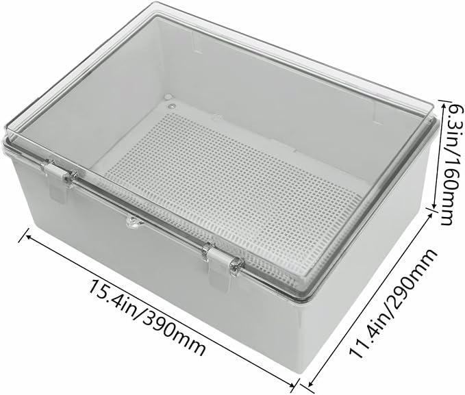 Zulkit Junction Box ABS Plastic Waterproof IP65 Electrical Boxes Hinged Shell - Image 2
