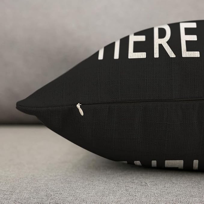 TKS MITLAN Scream Here Pillow Cover 18x18 inch Black White Phrase Pillows - Image 6