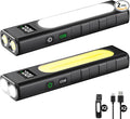 Rechargeable Flashlights High Lumens 1800, Flat EDC Flashlight Rechargeable by Huccbs