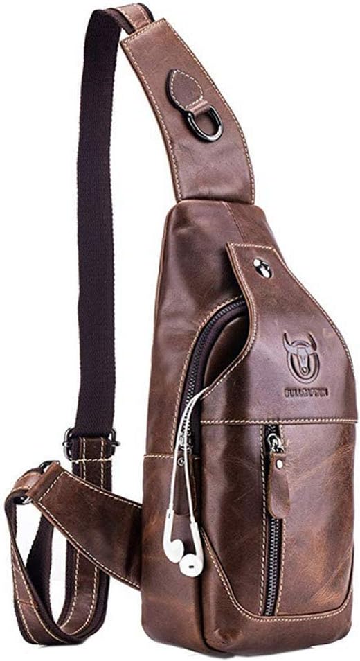 Hebetag Leather Sling Bag Backpack by Hebetag