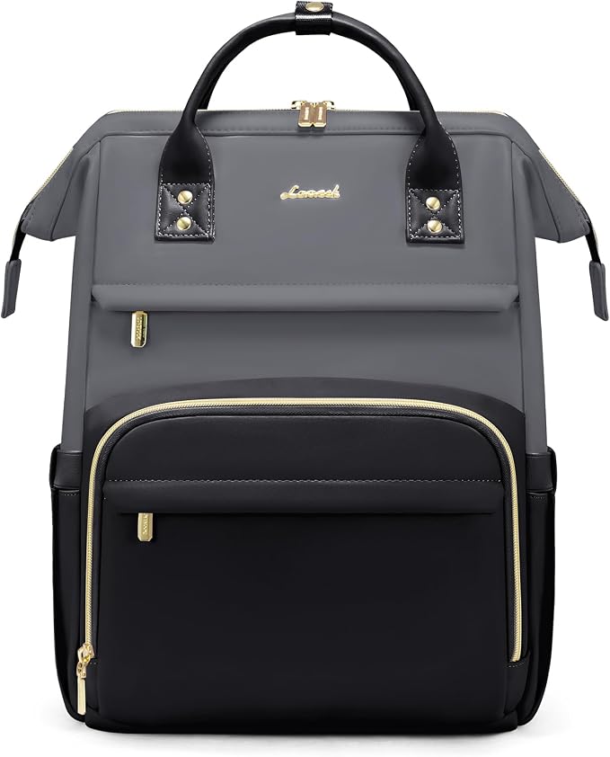 LOVEVOOK Leather Backpack for Women, 15.6 inch Leather Laptop Backpacks Women by LOVEVOOK