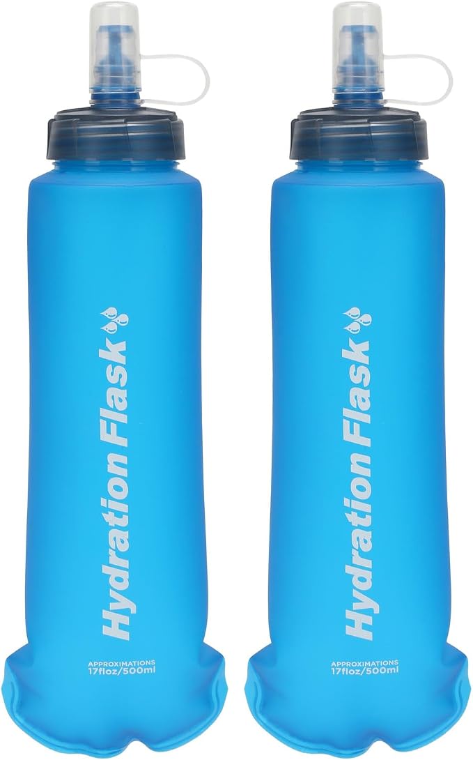 Azarxis TPU Soft Flask Collapsible Water Bottle Running Folding Gel Water by DesignedforOutdoorSports