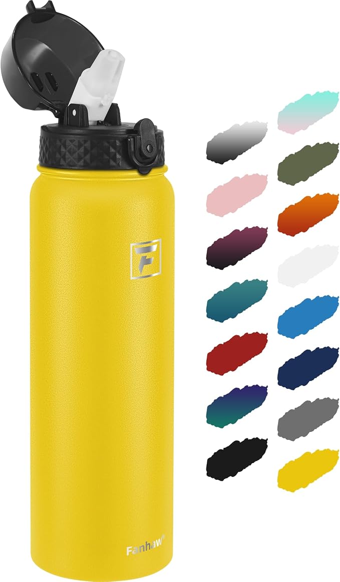 Fanhaw 32 oz Insulated Stainless Steel Water Bottle by FANHAW