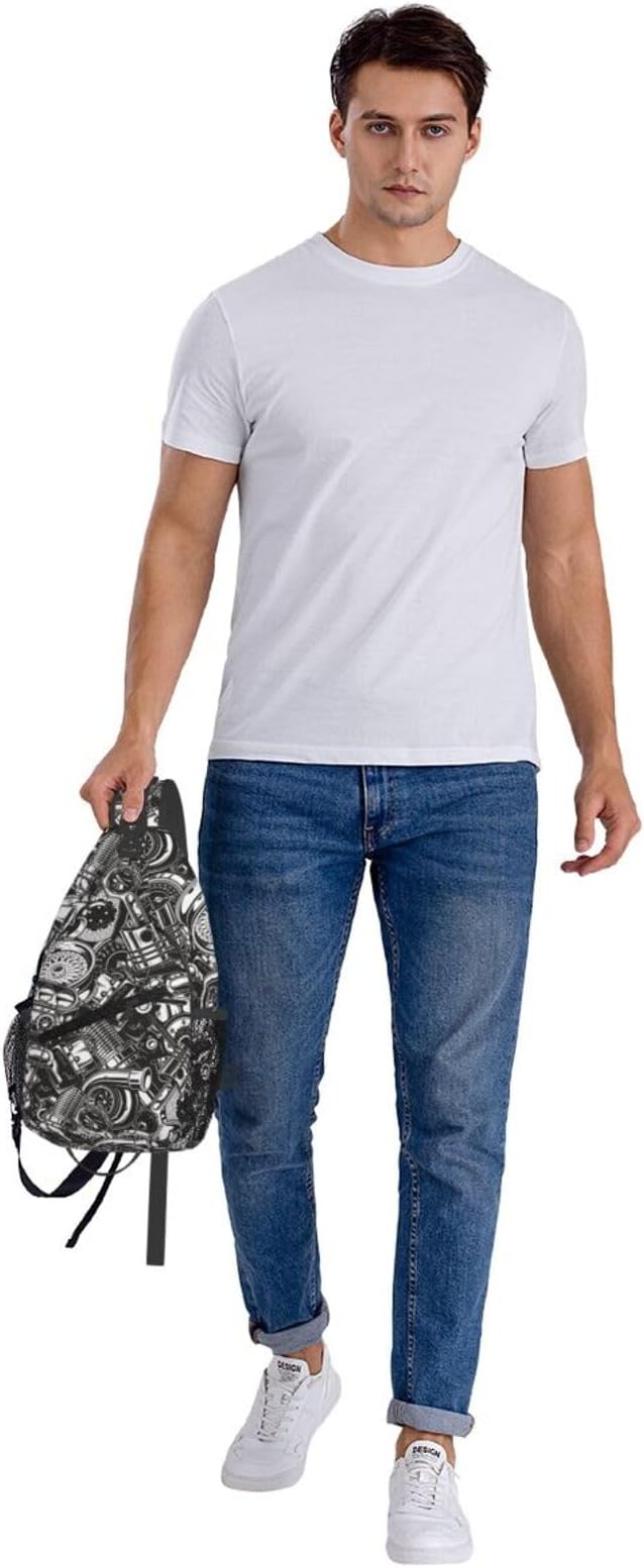 Sling Backpack For Men Hiking Daypack Crossbody Shoulder Bag Travel Chest Pack - Image 9