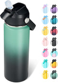 Fijinhom 18oz Insulated Stainless Steel Water Bottle, Wide Mouth Double Wall by Fijinhom