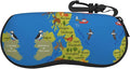 YANGqing United Kingdom Map Print Light Soft Shell Glasses Case Portable & by Unknown