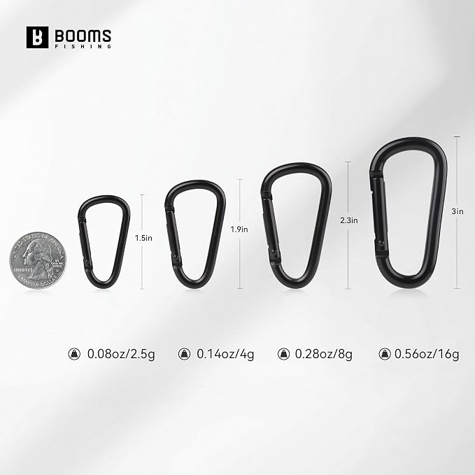 Booms Fishing CC2 Carabiner Clip, 2.3" Small Carabiner Keychain - Image 6