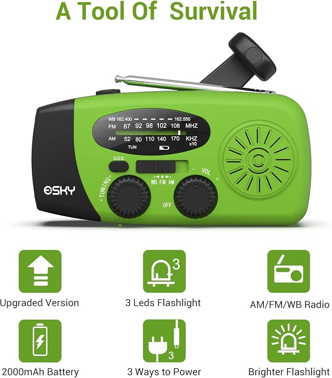 Esky Emergency Hand Crank Radio - Image 7