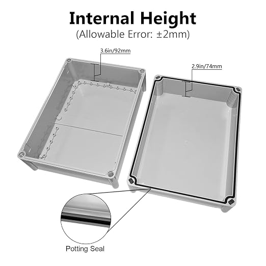 LeMotech Junction Box IP67 Waterproof Dustproof ABS Plastic Project Box - Image 4