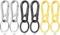 CooBigo 6Pack Assorted Keychain Rings, Metal Key Carabiner Clip, Key Ring Chain by CooBigo