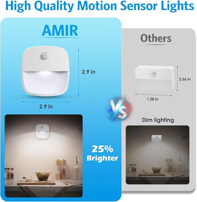 AMIR Upgraded Motion Sensor Light Indoor, Stair Lights Battery Operated - Image 4