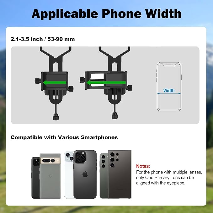 VANKEY 2-Axis Phone Scope Mount, Universal Spotting Scope Phone Adapter - Image 5