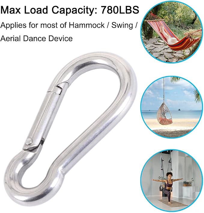 PROND Carabiner Clip, Heavy Duty Carabiner Clips, 316 Stainless Steel Carabiner - Image 4