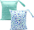 2pcs Cloth Diaper Wet Dry Bags Waterproof Reusable by Welcometoeaxin