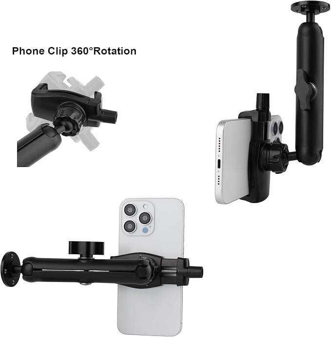 Mippko Wall Mount Phone Holder for Truck/Car/Boat/Wall/Desk, Compatible - Image 6