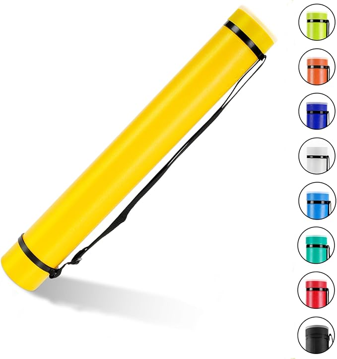 DEWEL Document Tube, Plastic Expanding Poster/Art/Document Storage Tube 24.5 to - Image 8