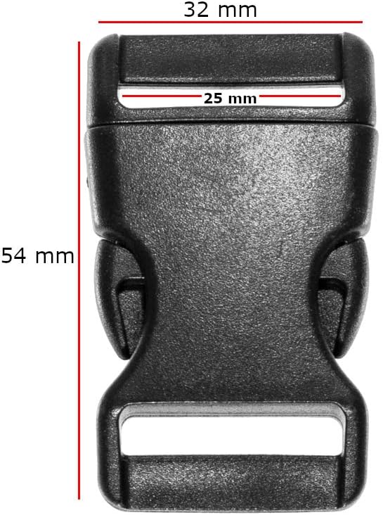 Black Plastic Side Release Buckles - Image 2