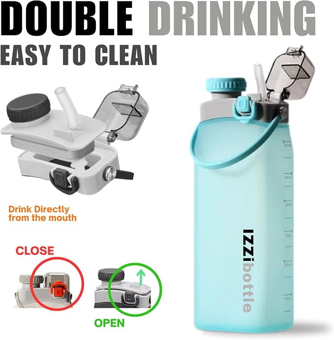 IZZI bottle Collapsible Lightweight Silicone Water Bottle | BPA Free, - Image 7