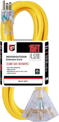 EP 15 Ft 12 Gauge Heavy Duty Extension Cord, 15A 125V 1875W, 3 Outlet by ENERGYPRO