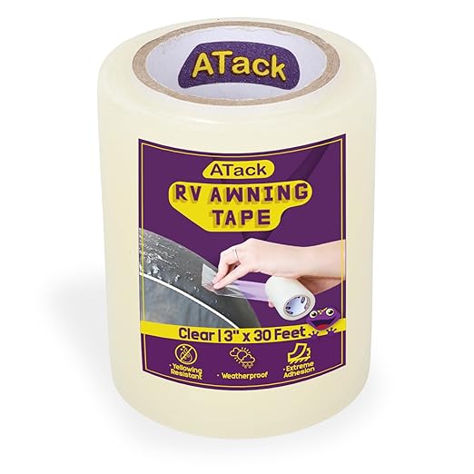ATack RV Awning Repair Tape, Waterproof Rip Stop Patch and Tent Repair Tape by ATack