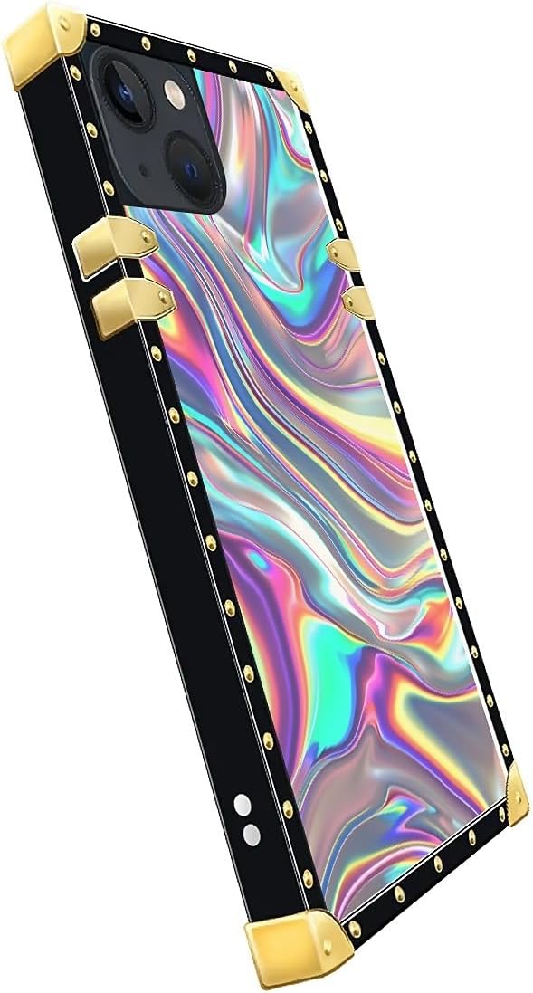 Compatible with iPhone 15 Case, Holographic Abstract Iridescent Textures Luxury - Image 4