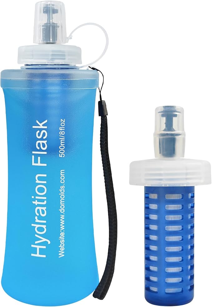 500ml Soft Flask Water Bottle, Collapsible Water Bottle by CXWLJL