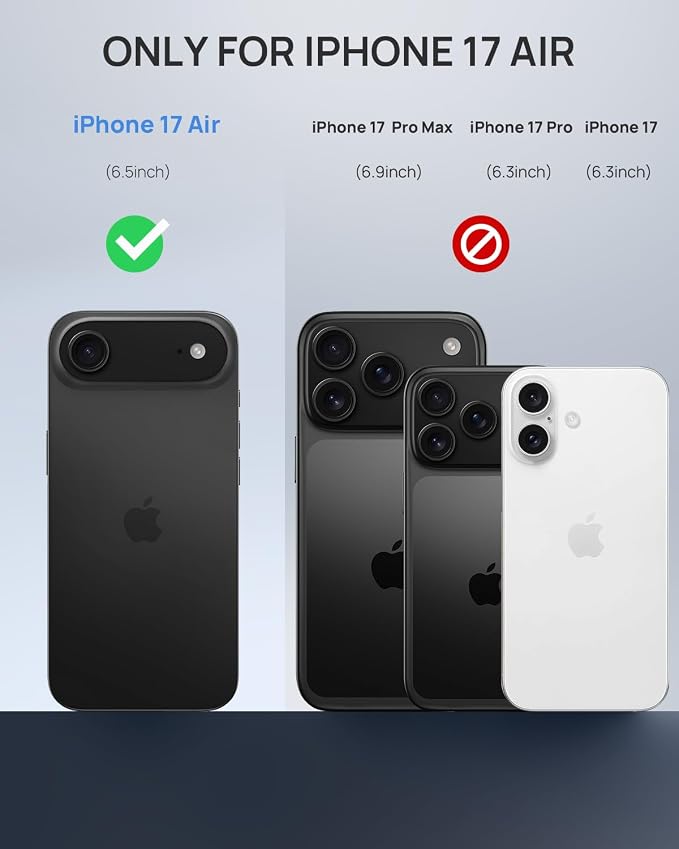 Lanhiem Magnetic for iPhone 17 Air Case, Built-in Privacy Screen Protector - Image 7