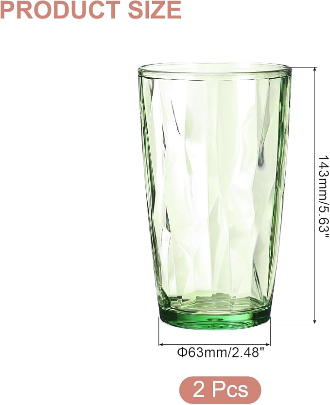 uxcell 17oz Acrylic Drinking Glasses - Image 2
