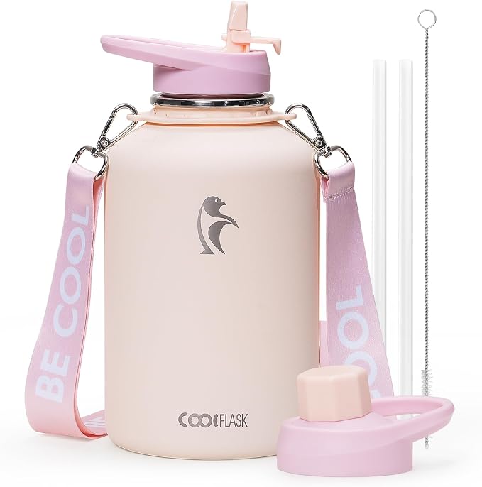 Coolflask Half Gallon Water Bottle Insulated by Coolflask