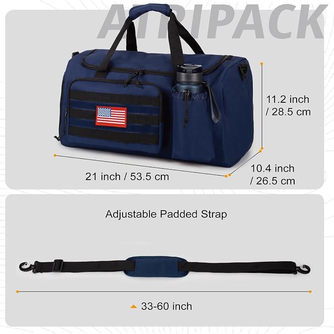 Tactical Gym Bag for Men, 40L Large Capacity Duffle Bags - Image 4