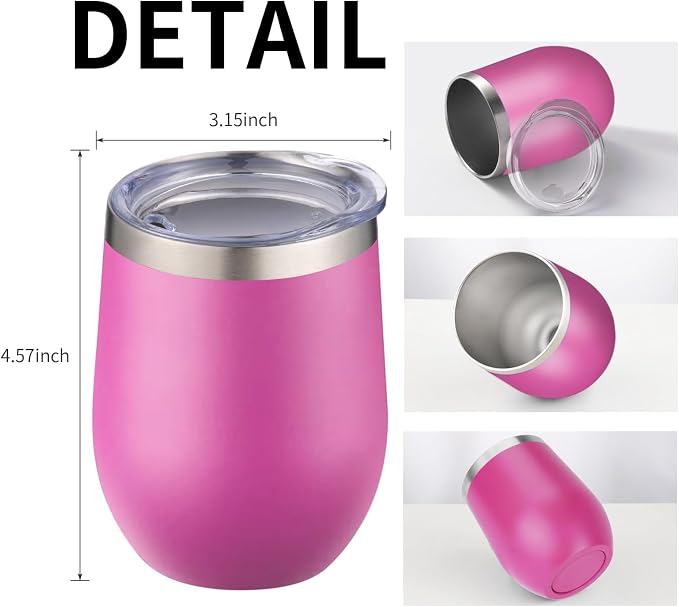 12oz/6 Pack Wine Tumbler Glasses - Image 2