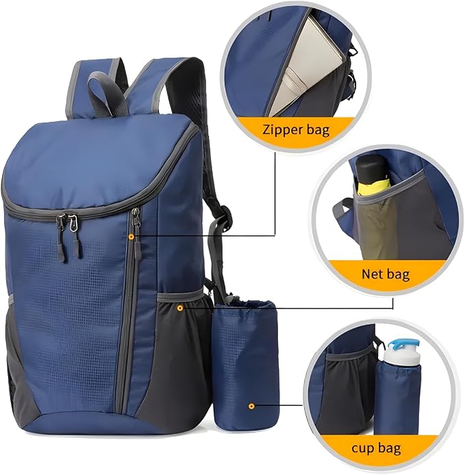 Portable Foldable Backpack Folding Mountaineering Bag, Ultralight Outdoor - Image 6