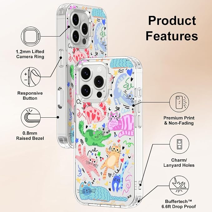 MOSNOVO for iPhone 16 Pro Max Case, Shockproof Military-Grade Protection 6.6ft - Image 6