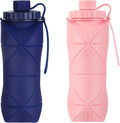 YCT Collapsible Silicone Travel Water Bottle 20oz, Reuseable Leakproof BPA Free by YCT