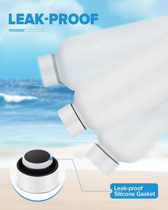 Insulated Water Bottle with Lid, 17 oz Reusable Leak-Proof Metal Stainless - Image 3