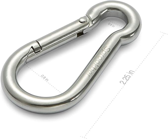 sprookber Stainless Steel Carabiner Spring Snap Hook - Image 2