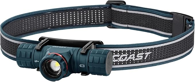 Coast XPH30R 1500 Lumen USB-C Rechargeable Dual Power Headlamp by Coast