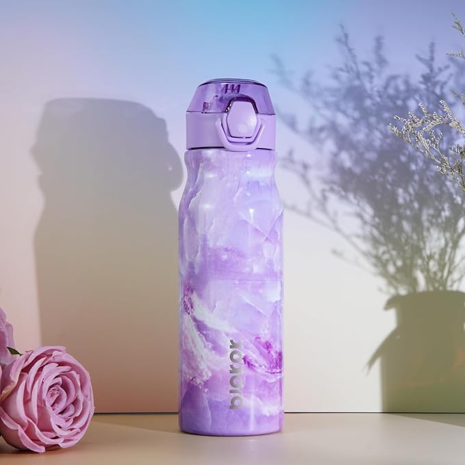 BJPKPK Water Bottle with Straw 25oz Insulated Water Bottles Reusable Stainless - Image 5