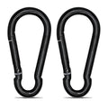 Large Carabiner Clip Hook, 4 inch 2 pcs Black Heavy Duty Spring Snap Hook Key by KINLINK