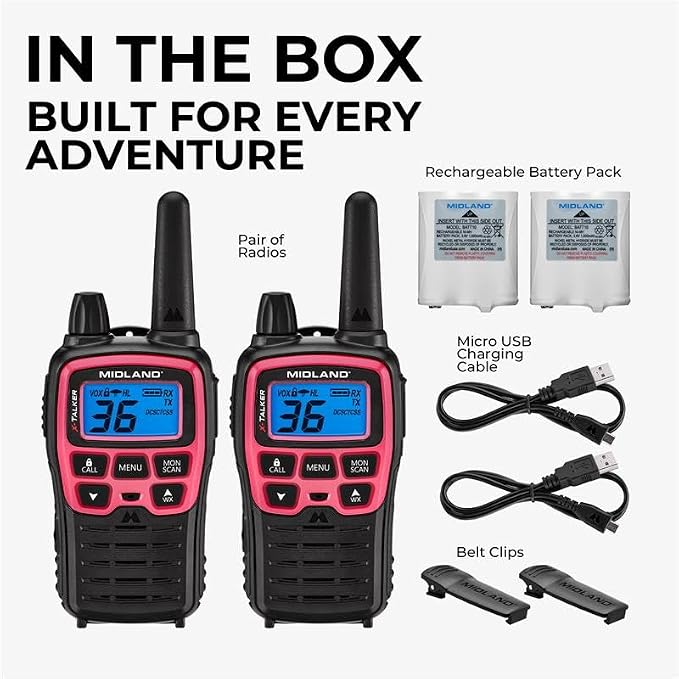 Midland T71PNK X-TALKER FRS Walkie Talkies - Image 6