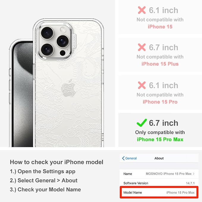 MOSNOVO Case for iPhone 15 Pro Max - Image 2