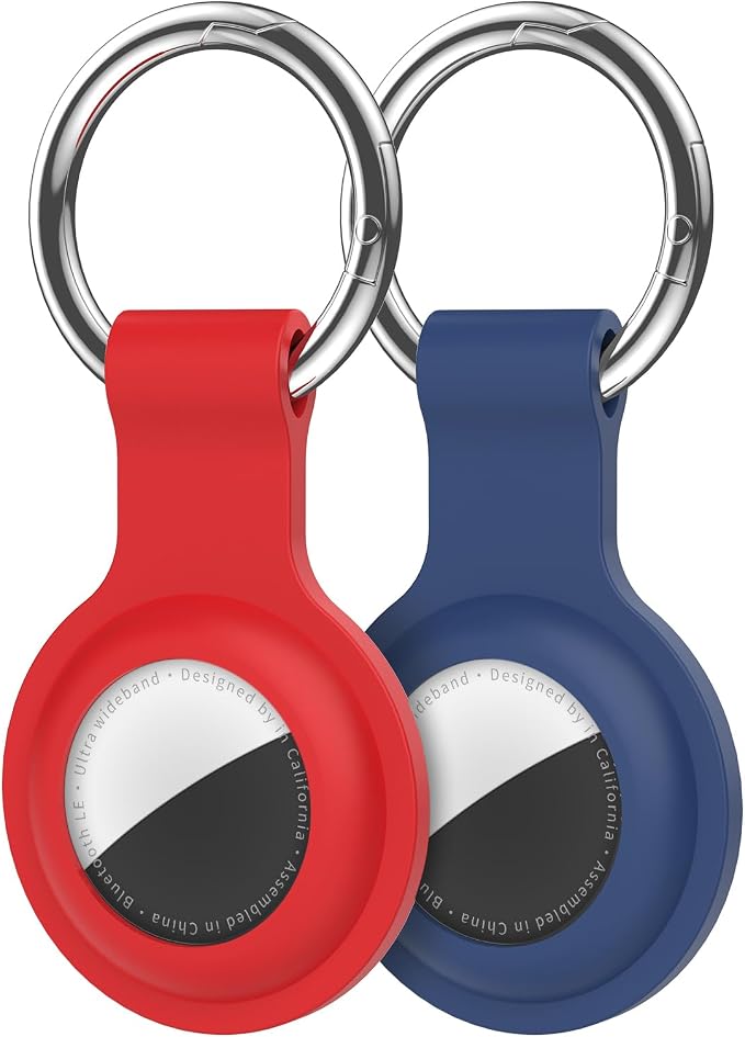 Compatible with AirTag Holder Case Keychain 2 Pack, by HATALKIN