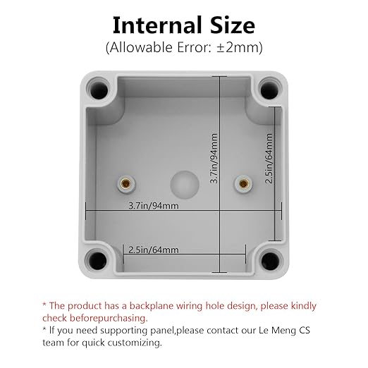 LeMotech IP67 Waterproof Junction Box ABS Plastic Project Box Dustproof - Image 3