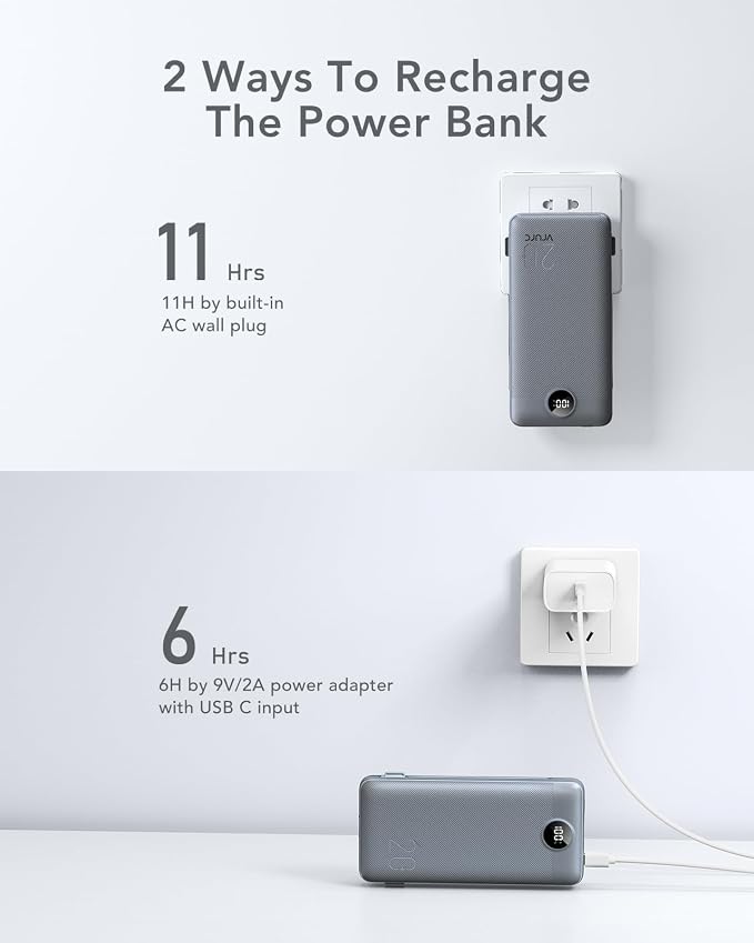 Portable Charger Power Bank 20000mAh, VRURC 22.5W Fast Charging Power Bank - Image 4