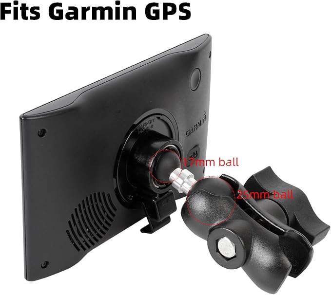 1" to 17mm Ball Adapter with 2.36" Short Double Socket Arm, Compatible with RAM - Image 5