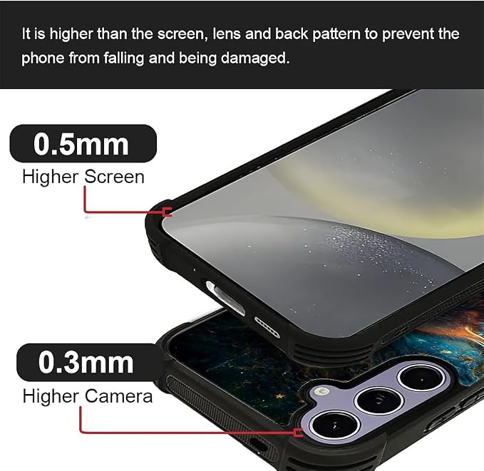 for Samsung Galaxy S24 S25 Case, Star Cave Hungry Wolf Pattern Graphic Design - Image 4
