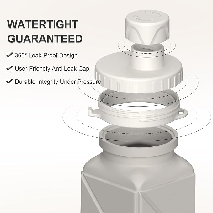 BEAUTAIL Collapsible Water Bottles 20.6oz, Silicone Foldable Portable Travel - Image 4