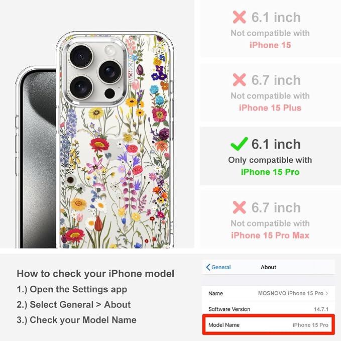 MOSNOVO Case for iPhone 15 Pro - Image 2