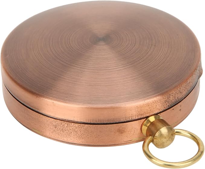 Pocket Compass, Antique Compass Pocket Watches, Copper Flip Cover Pockets Watch - Image 7