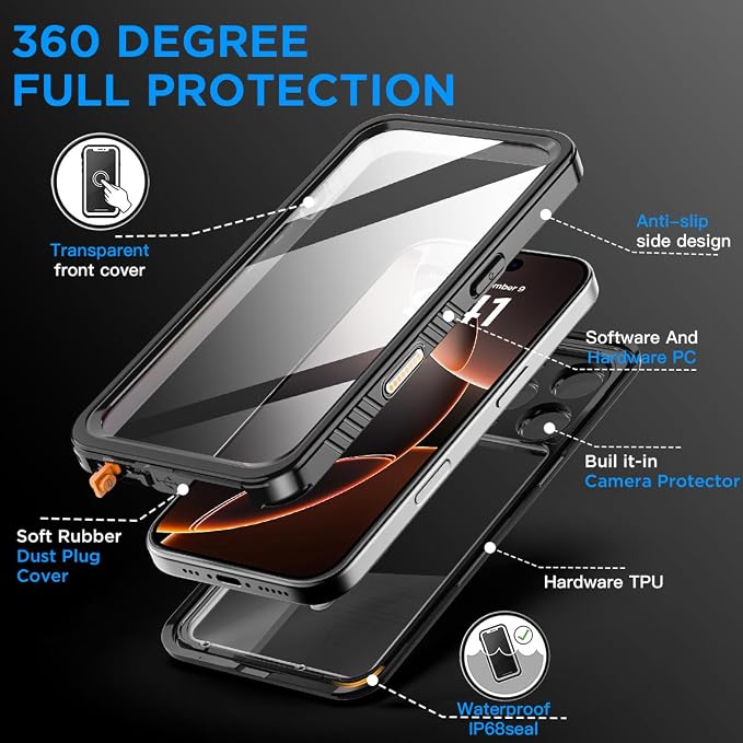 AICase Compatible with iPhone 16 Pro Max Case Waterproof - Image 5